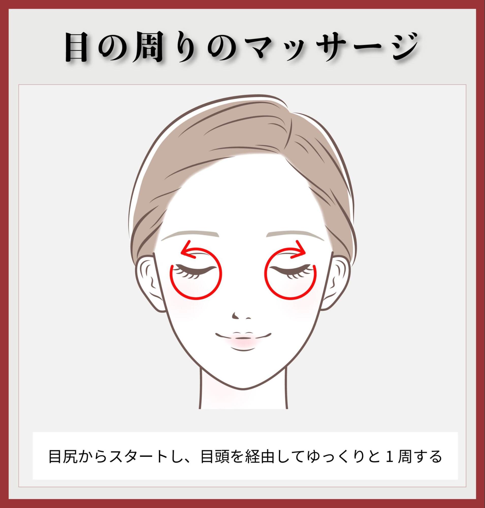 目の周りのマッサージ